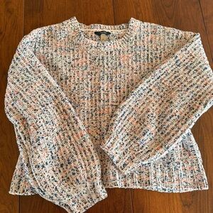 Multicolor Crew Neck Knit Sweater